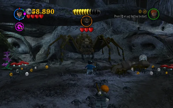 LEGO Harry Potter: Years 1-4 Windows Sticky situation during a boss fight with Aragog.