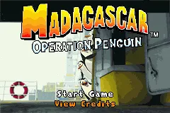 Madagascar: Operation Penguin Game Boy Advance Title screen