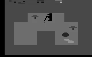 Golf Atari 2600 The game in black and white mode