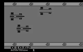 Grand Prix Atari 2600 The game in black and white mode