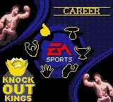 Knockout Kings Game Boy Color Main Menu