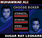 Knockout Kings Game Boy Color Choose boxer screen