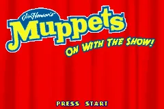 The Muppets: On with the Show Game Boy Advance Title screen