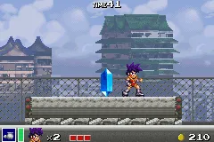 Goemon: New Age Shutsud&#x14D;! Game Boy Advance The crystal marks the end of the stage and brings forth a fountain of coins when smashed.