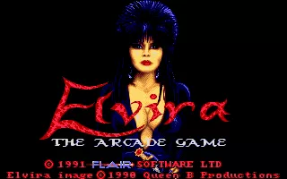 Elvira: The Arcade Game DOS Title screen (MCGA/VGA)