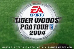 Tiger Woods PGA Tour 2004 Game Boy Advance Title screen