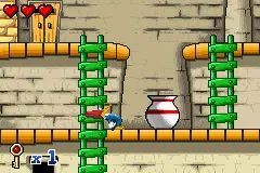 Woody Woodpecker in Crazy Castle 5 Game Boy Advance About to peck this vase