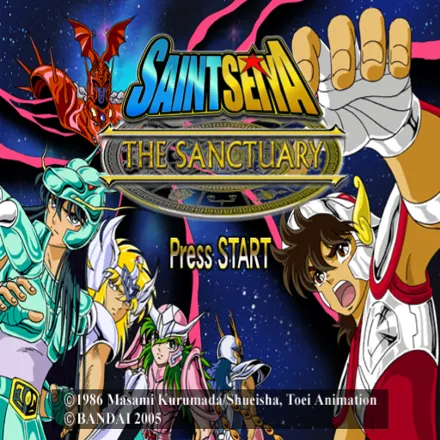 Saint Seiya: The Sanctuary PlayStation 2 Title screen.