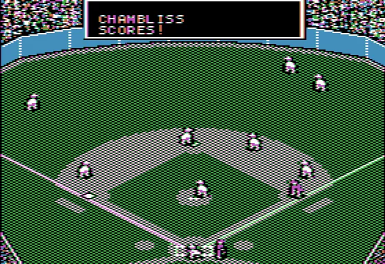 MicroLeague Baseball Apple II I got a run in on the computer 