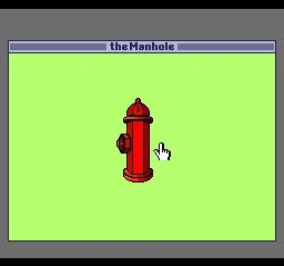 The Manhole TurboGrafx CD ...and a tiny fire hydrant.  Some of the screens in this game are really minimalistic