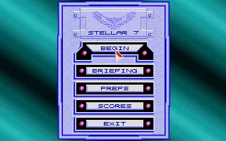 Stellar 7 Amiga The main menu