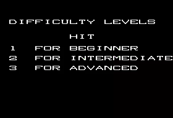 Panzer Grenadier Apple II Difficulty levels