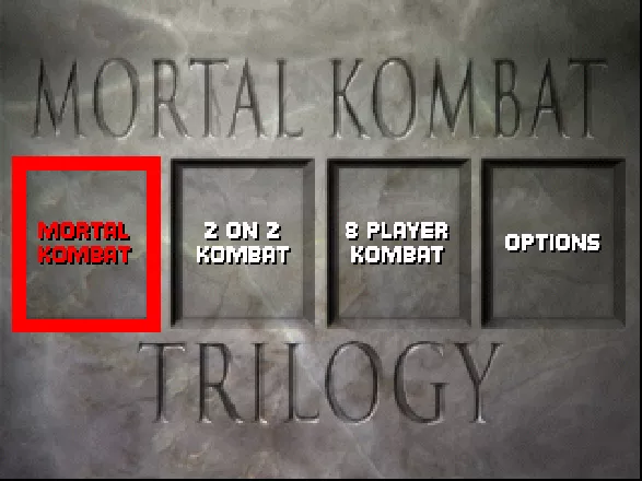 Mortal Kombat Trilogy Windows Main Menu