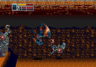 Golden Axe III Genesis Ancient Mound: the panther with an acrobatic move