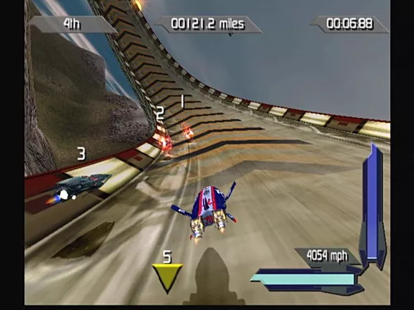 HSX: HyperSonic.Xtreme PlayStation 2 Tight racing around a curve
