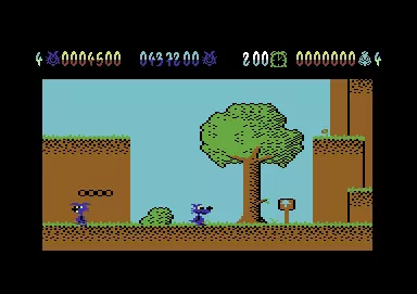 Lupo Alberto: The VideoGame Commodore 64 Awkward blue enemy