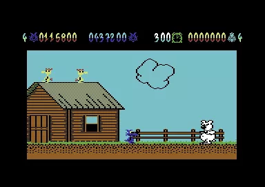 Lupo Alberto: The VideoGame Commodore 64 What are ice bears doing on a farm?