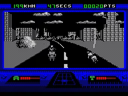 OutRun Europa ZX Spectrum We&#x27;re off. There are other road users to avoid. No sign of a gun yet.