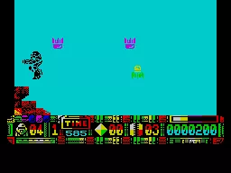 Turrican II: The Final Fight ZX Spectrum I moved to the left of the game area. I could not go far and I triggered a few booby traps, they looked like flowers, so I&#x27;m already well into my first life.