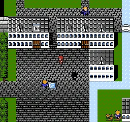 Final Fantasy II NES Exploring the town