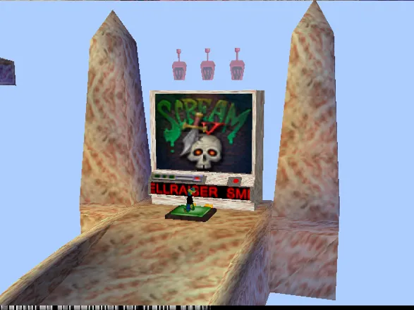 Gex: Enter the Gecko Nintendo 64 Giant TVs represent the levels