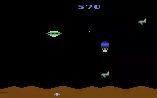Space Jockey Atari 2600 A game in progress