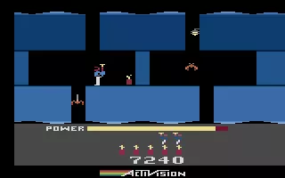 H.E.R.O. Atari 2600 Blowing up a wall with dynamite