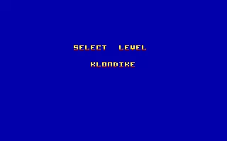 Impossamole Amstrad CPC The level select is very plain in this version.