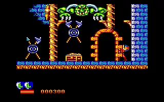 Defenders of the Earth Amstrad CPC The green monsters spits at you.