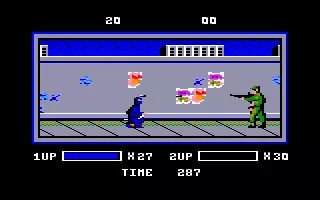 The Ninja Warriors Amstrad CPC Dodging bullets