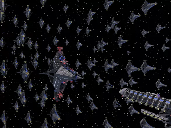 Star Control 3 DOS The final battle with the Eternal Ones&#x27; Herald fleet