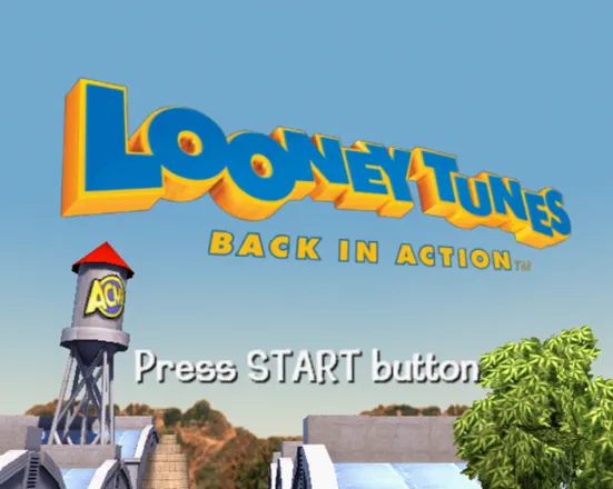 Looney Tunes: Back in Action PlayStation 2 Title screen.