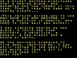 Scapeghost ZX Spectrum Starting off at one&#x27;s own grave