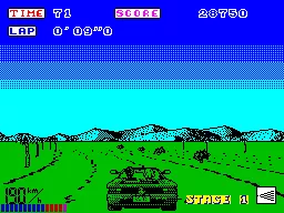 OutRun ZX Spectrum Left turn 190kmh