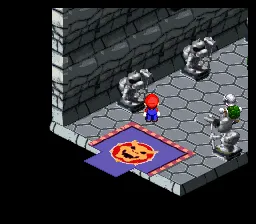 Super Mario RPG: Legend of the Seven Stars SNES Bowser&#x27;s Castle. Note the walking enemies