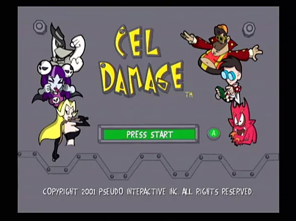 Cel Damage GameCube Title Screen