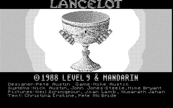 Lancelot Atari ST Title screen (Monochrome)