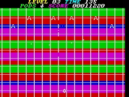 P.O.D.: Proof of Destruction ZX Spectrum Level 3. Flashing pink and green and red for a background, lovely
