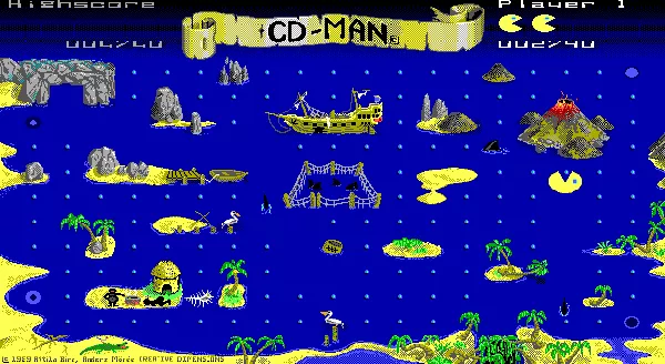 CD-Man Version 2.0 DOS Pre-release shareware version of the South Pacific level