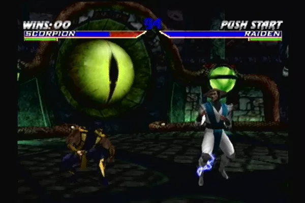 Mortal Kombat Gold Dreamcast Raiden vs Scorpion