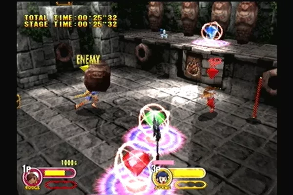 Power Stone 2 Dreamcast Fighting in the temple level.