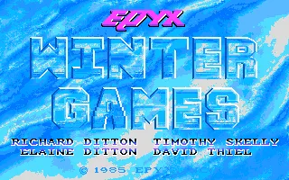 Winter Games Atari ST Title screen