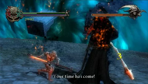 Dante&#x27;s Inferno PSP Fighting Death himself. All in the 1st level