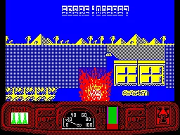 Ian Fleming&#x27;s James Bond 007 in Live and Let Die: The Computer Game ZX Spectrum I suppose hitting the ramp &#x26; jumping over the gates would have been way cooler than crashing into the wall