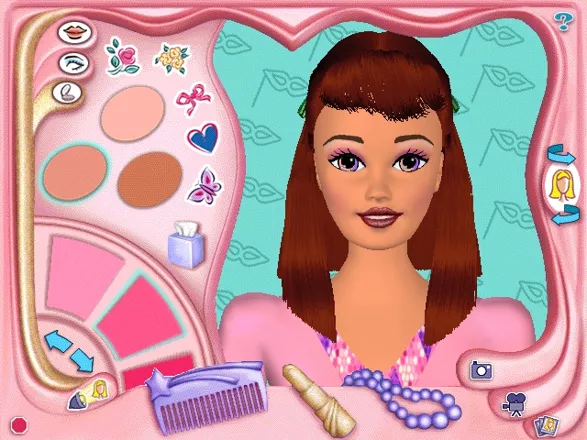 Barbie Magic Hair Styler Windows More makeup, blush and face stickers