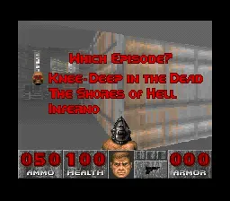 DOOM SNES Which episode would you like to play?