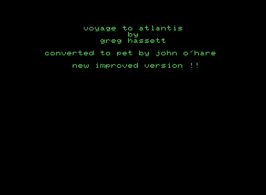 Voyage to Atlantis Commodore PET/CBM New and improved! Although I&#x27;m not sure what...