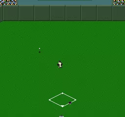 Super Baseball Simulator 1.000 SNES Past the centerfielder
