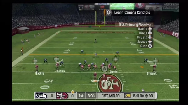 Madden NFL 07 Wii Hold Z to show the play.