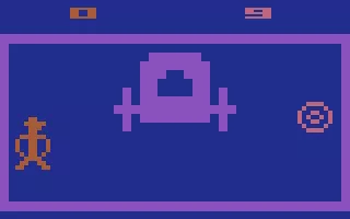Outlaw Atari 2600 The target test with a moving stagecoach